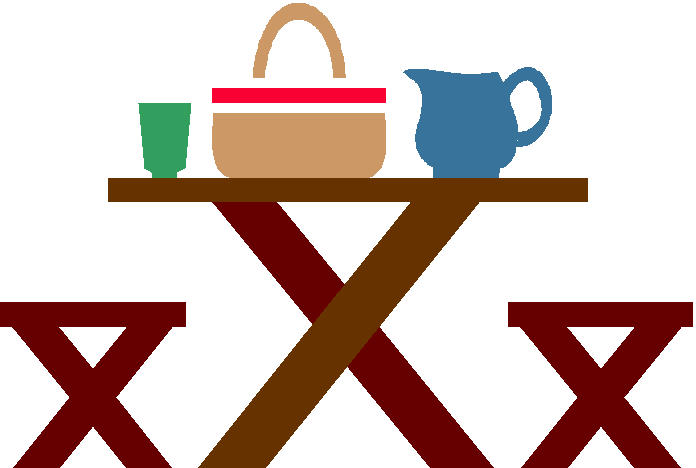 Family picnic table clipart 2