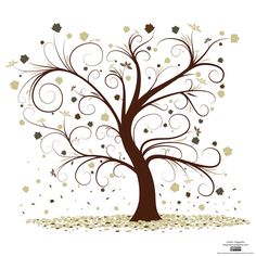 Family Tree Clipart #24221. Curly Tree Image-Maybe use .