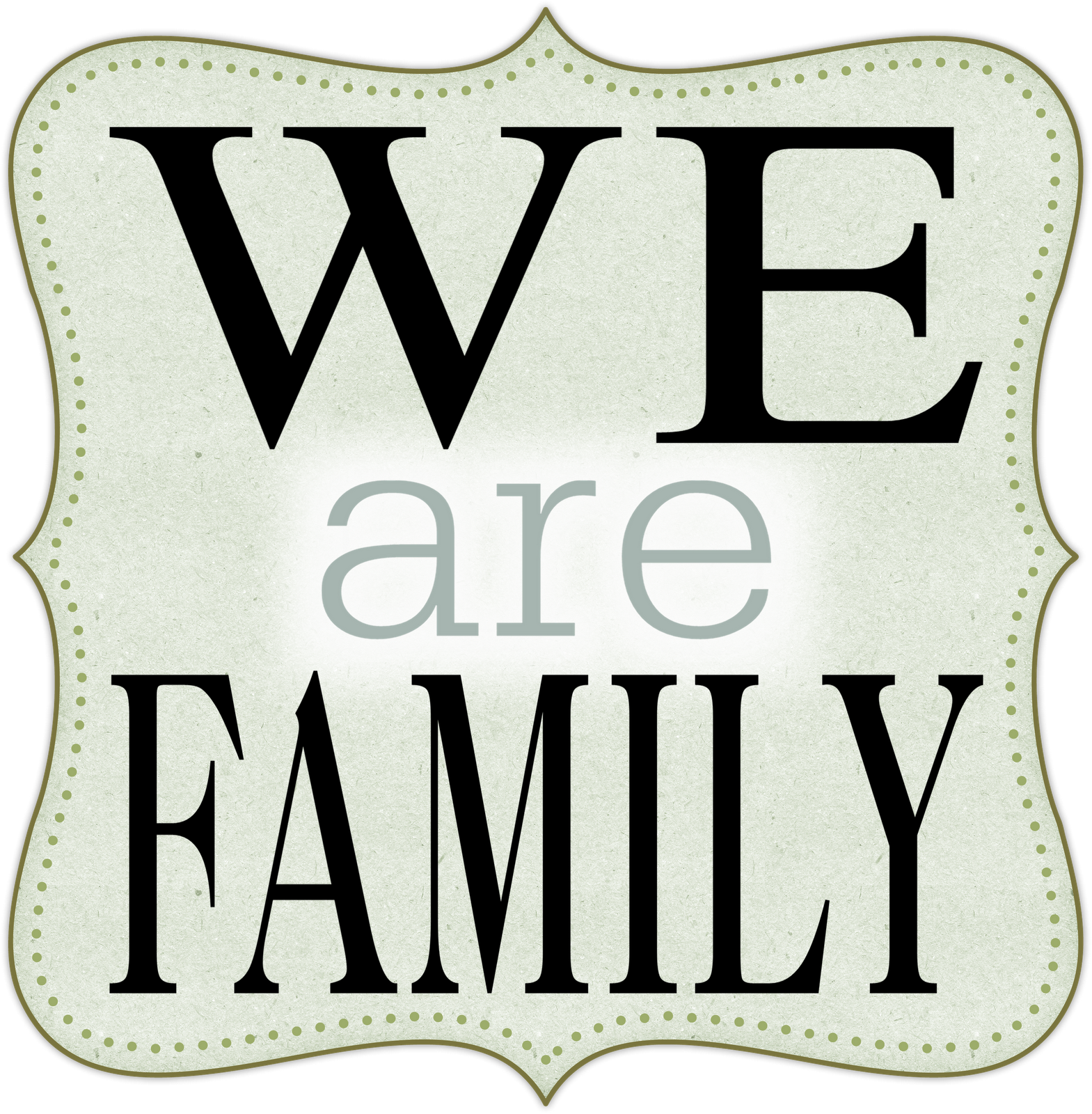 Family Word Clipart We Are Fa - Family Clipart Images
