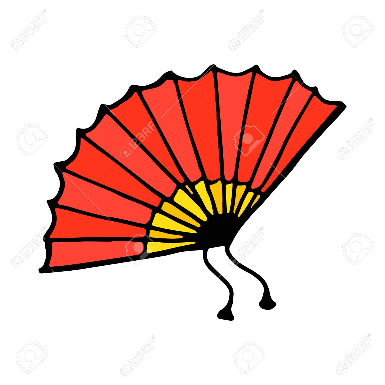 fan clipart - 3 - c - Fan clipart flamenco Pencil and in color fan clipart