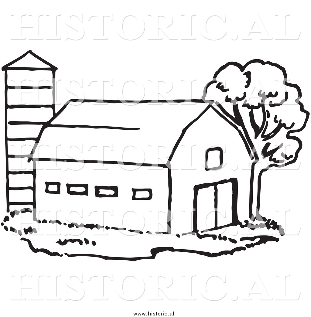 Farm Clipart Black And White Historical Clipart Of A Barn
