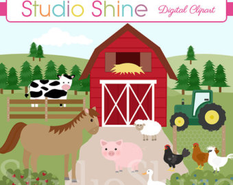 Farm Clipart Farm Friends Cute Farmyard Barnyard Clip Art For
