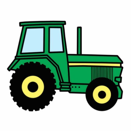 Farm Tractor Clip Art | Cartoon Clip Art Green Farmer Tractor Truck Photo Cut Outs from