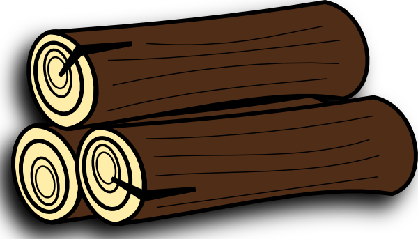 Brown Log Sketch Clipart 13 C