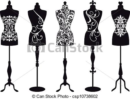 . ClipartLook.com fashion mannequins, vector set - set of stylish fashion. ClipartLook.com ClipartLook.com 