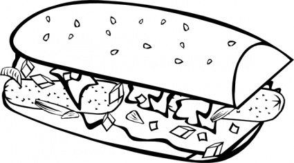Fast Food Clipart Black And . - Food Clipart Black And White