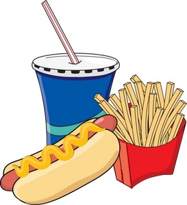 Fast Food Clipart Black And White Fast Food Hot Dog French Fries And A