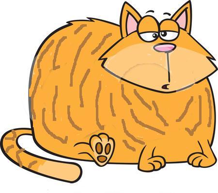 Fat Cat Clipart #1