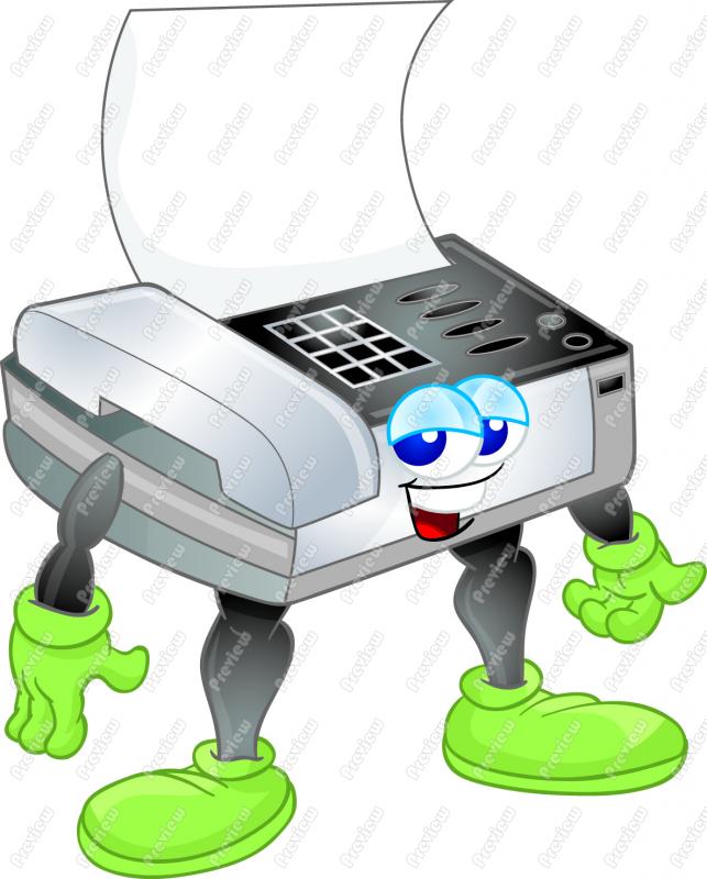 Fax Machine Cartoon Clip Art - Fax Machine Clipart