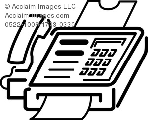 Color Fax Machine Clipart #1