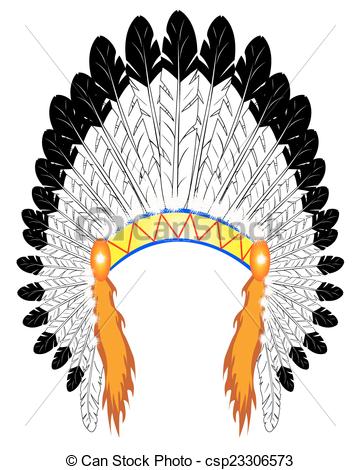 feather headdress Indian .