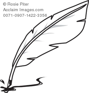 Feather pen clip art - .