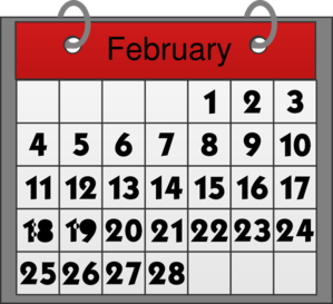 February Calendar Clip Art - Free Calendar Clipart