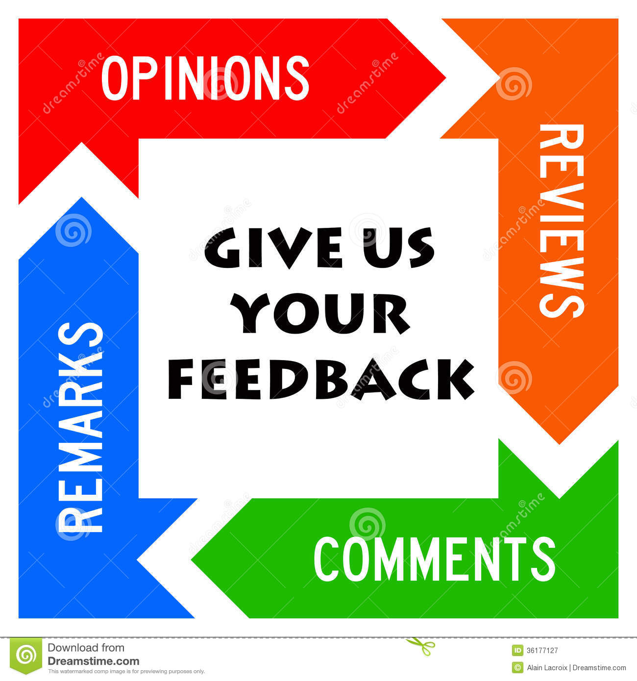Giving feedback. Reviews and comments Royalty Free Stock Photography