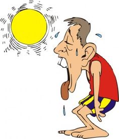 Feeling Hot Clipart Melting. Running in Hot Weather .