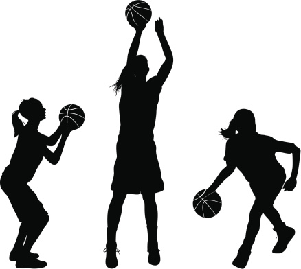 Female Basketball Player Clip - Girls Basketball Clipart
