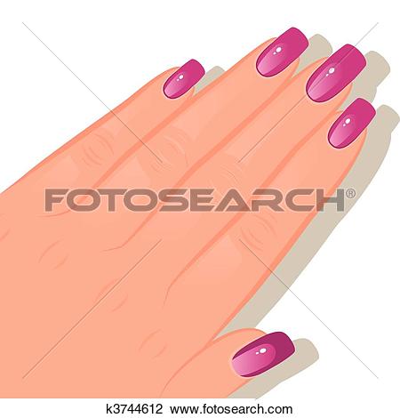 Female hand with manicured - Manicure Clip Art