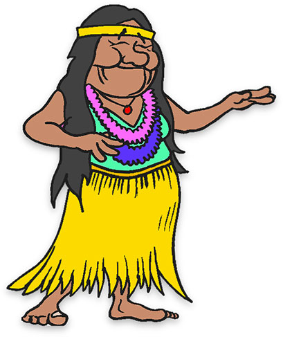 female hula dancer - Hula Dancer Clipart