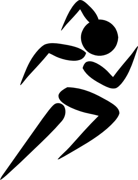 female track runner clip art | Girl Running clip art - vector clip art online,