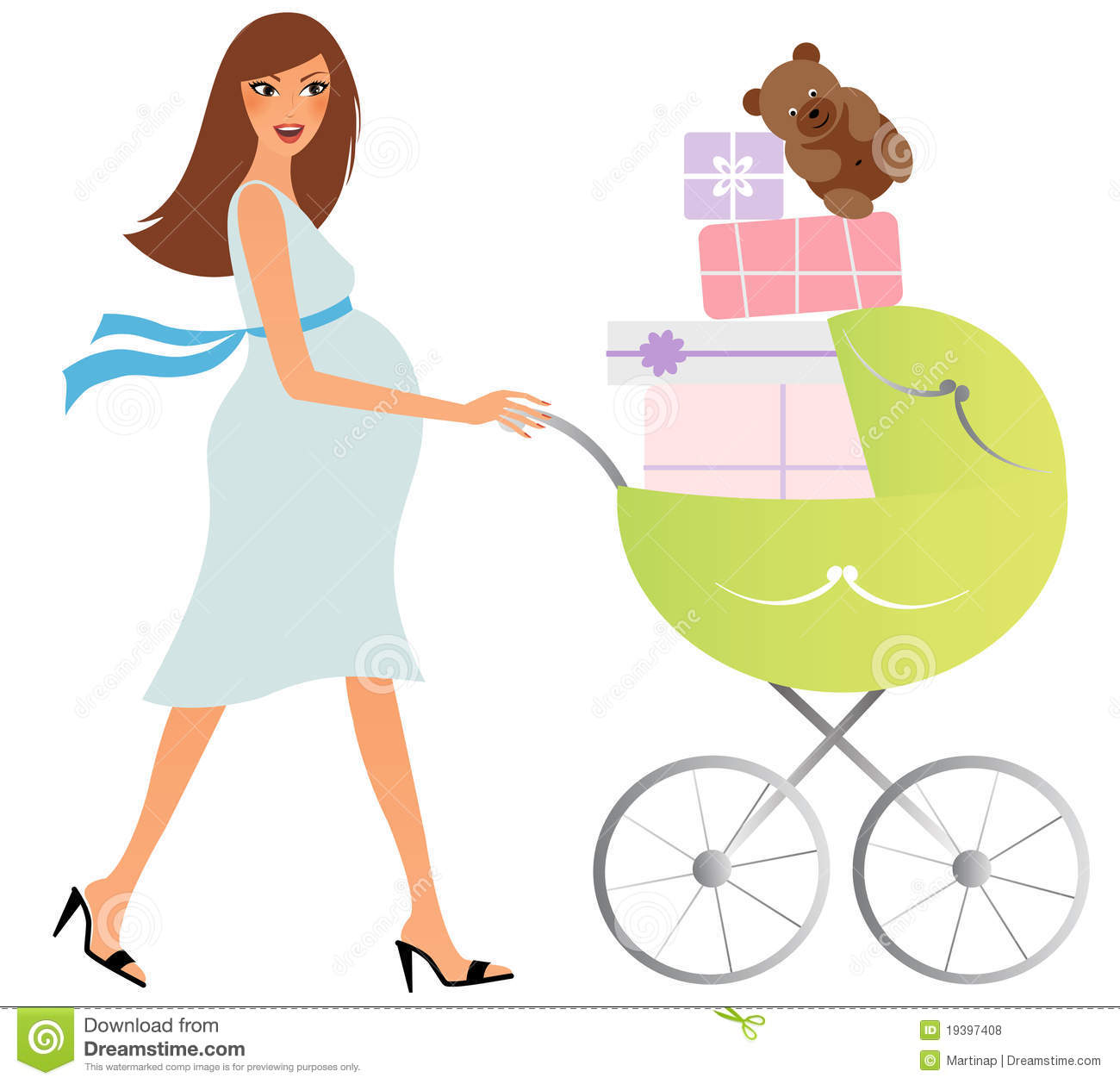 pregnant woman silhouette wit
