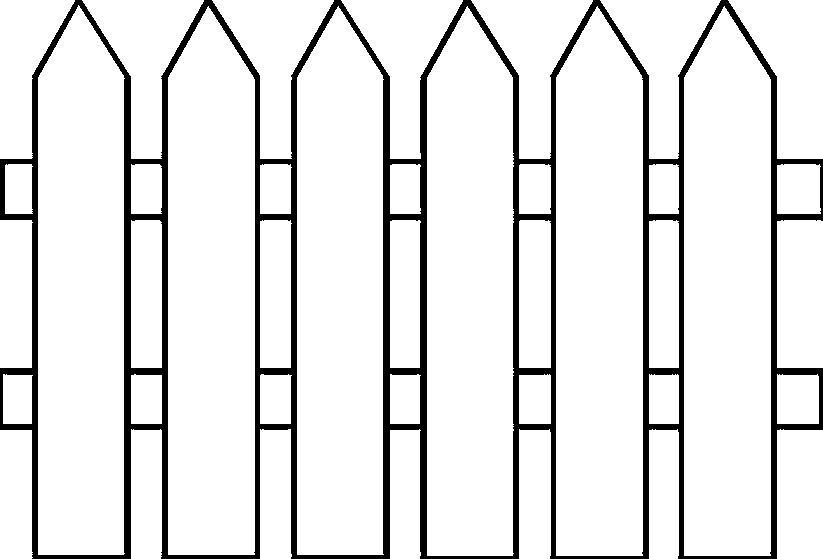 Fence Clip Art To Put Around  - Picket Fence Clipart