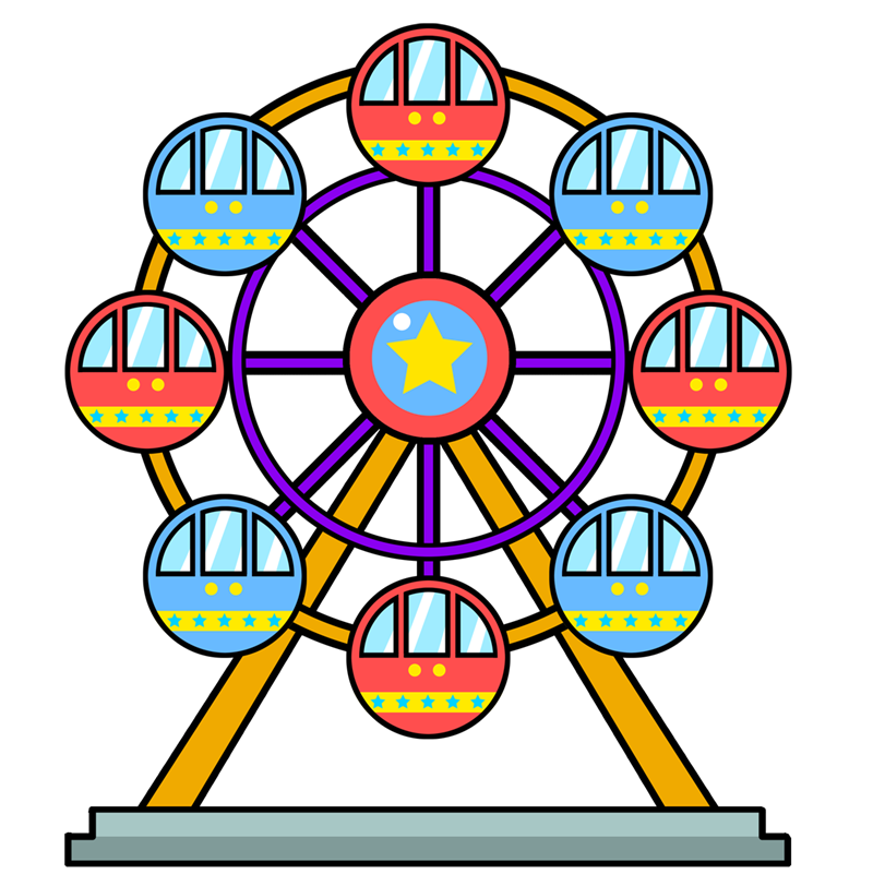 vector ferris wheel with .