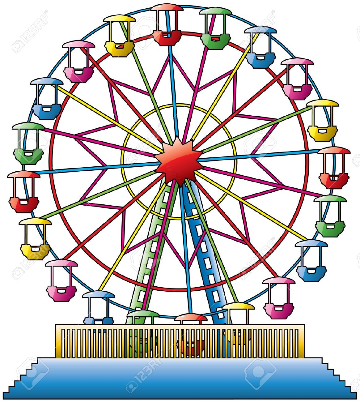 Carnival ferris wheel clip ar