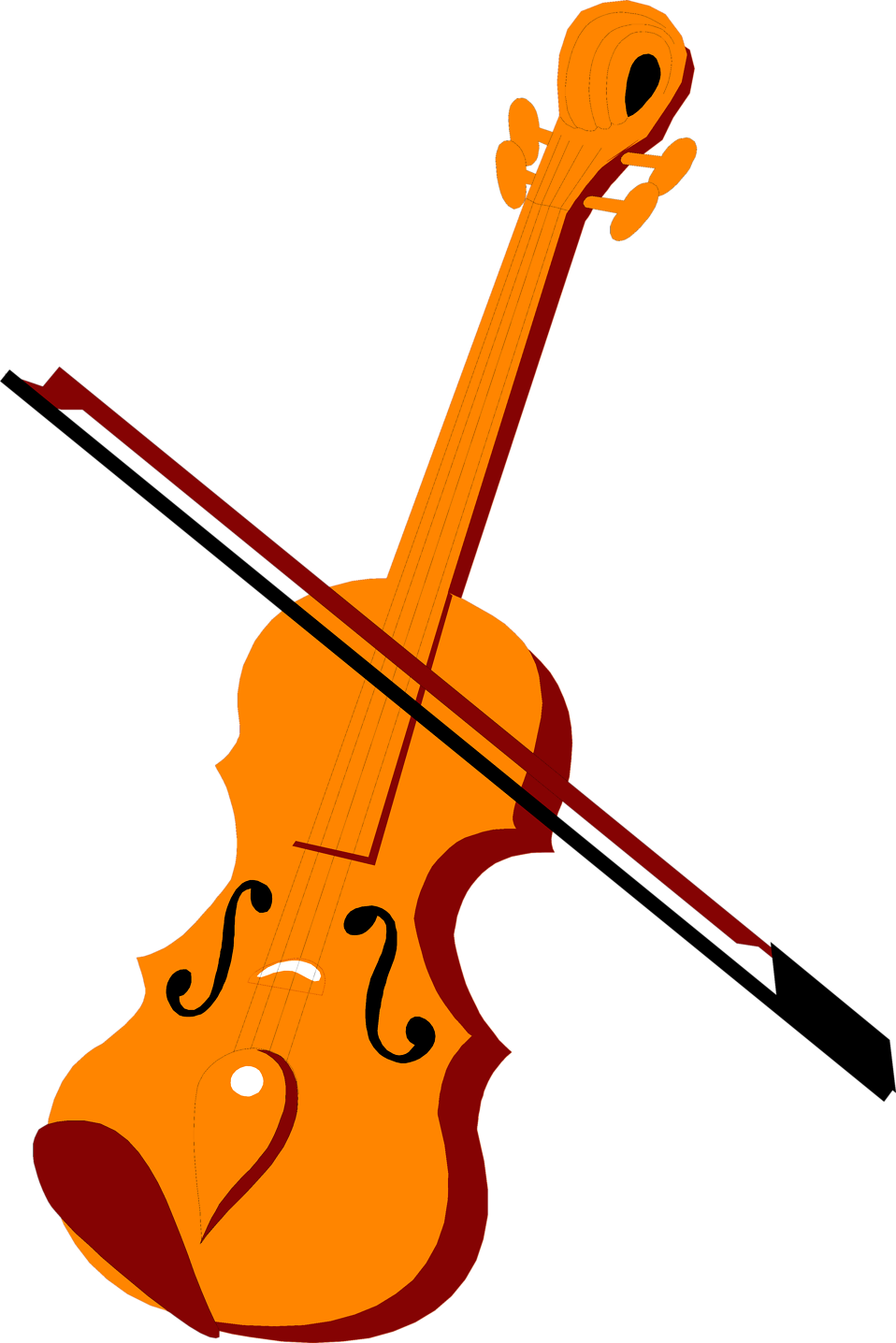Fiddle Bow Clip Art Illustration Of A Violin And