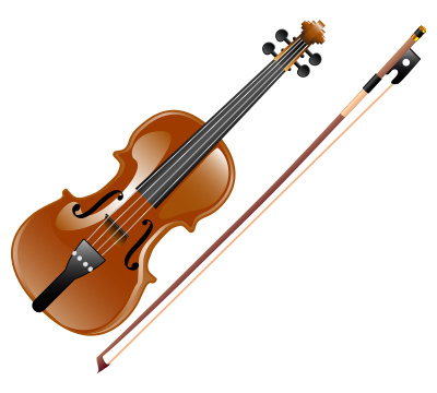 Brown Violin clip art - vecto