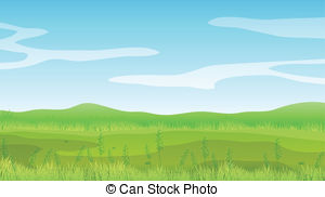 . ClipartLook.com An empty field under a clear blue sky - Illustration of an.