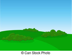 . ClipartLook.com Green field landscape, vector illustration
