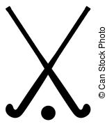 Crossed Field Hockey Sticks -