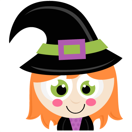 Cute halloween witch clipart 