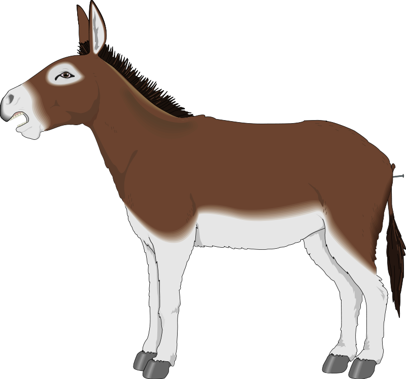 File Donkey Clipart Wikimedia - Donkey Clip Art