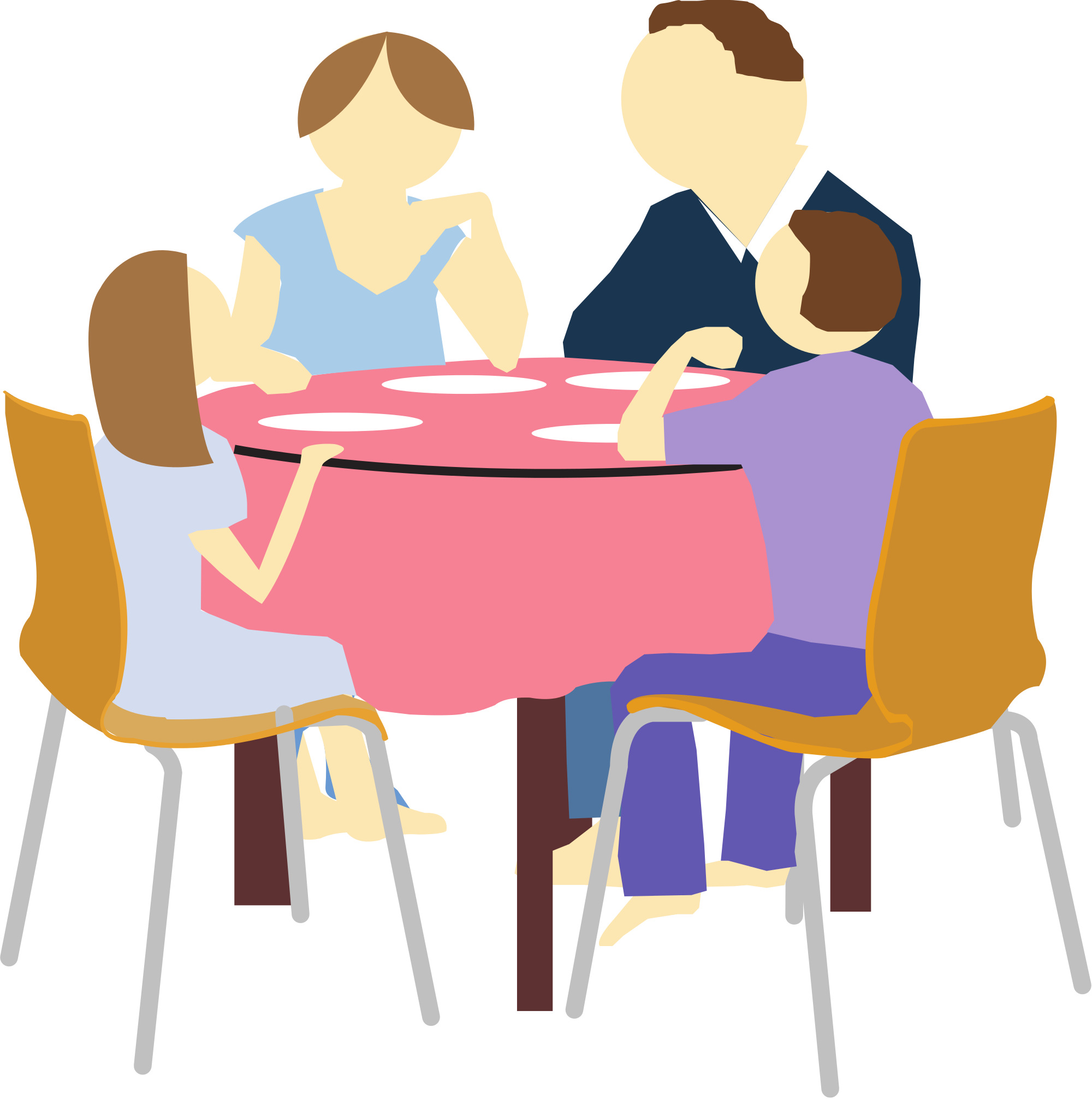 File:Family eating clip . - Family Eating Clipart