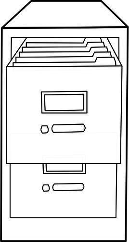 Filing cabinet line art vecto - File Cabinet Clip Art