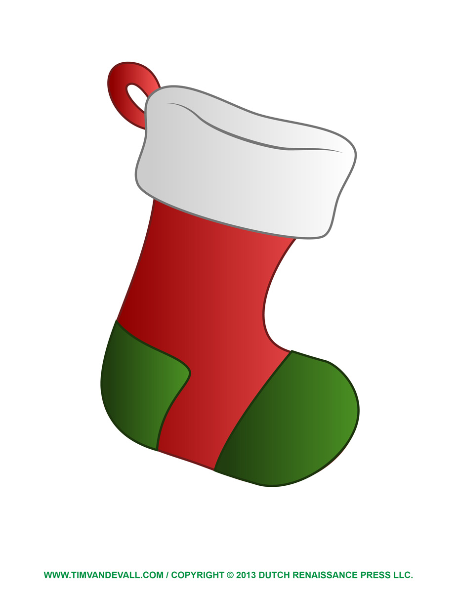 Filled Christmas Stocking Clipart
