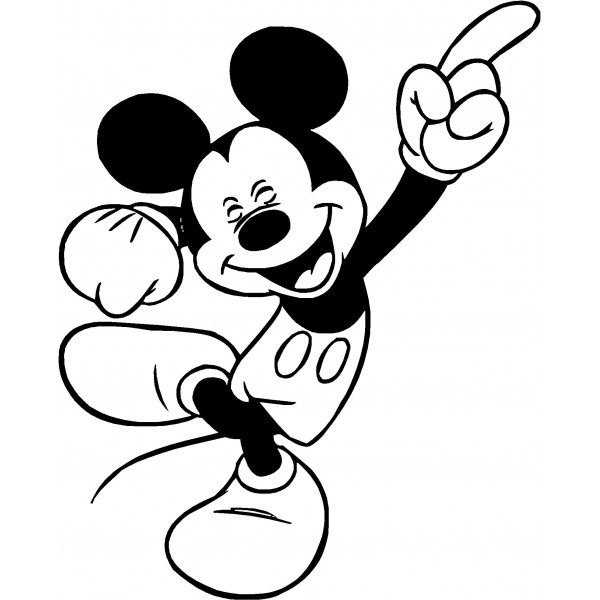 mickey mouse clipart black an
