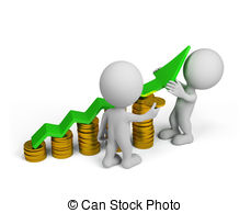 . ClipartLook.com 3d person - financial success - Two 3d person - more profit.