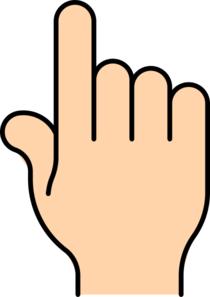 Hand Pointing Clipart Black A