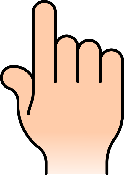 Hands with fingers.Icon set f