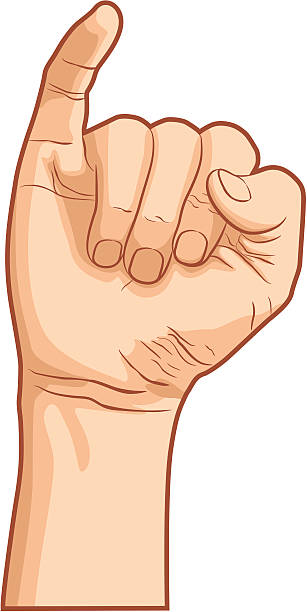 Hands with fingers.Icon set f