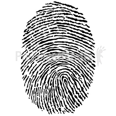 Black Fingerprint - Science a - Fingerprint Clipart