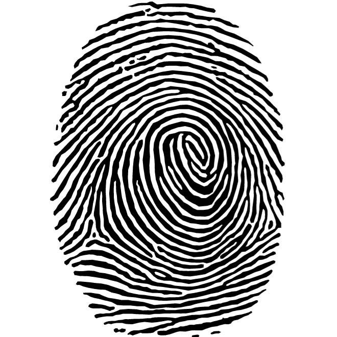 black fingerprint vector art 