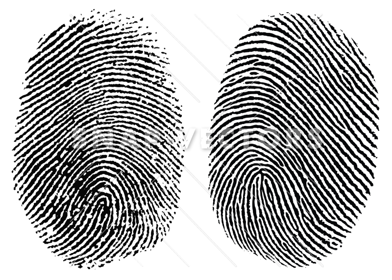 Vector Clipart Fingerprint Set
