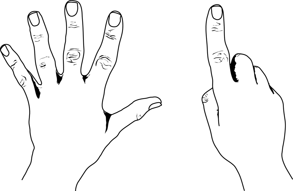 Nine Fingers Clipart #1