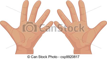 Set of batch ten from fingers - Fingers Clipart