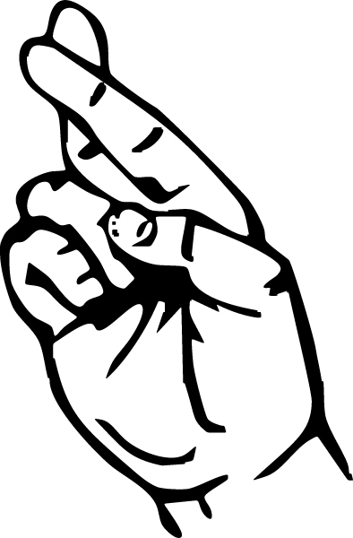 Fingers Crossed Clipart - The