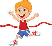 . ClipartLook.com Boy cartoon ran to the finish line