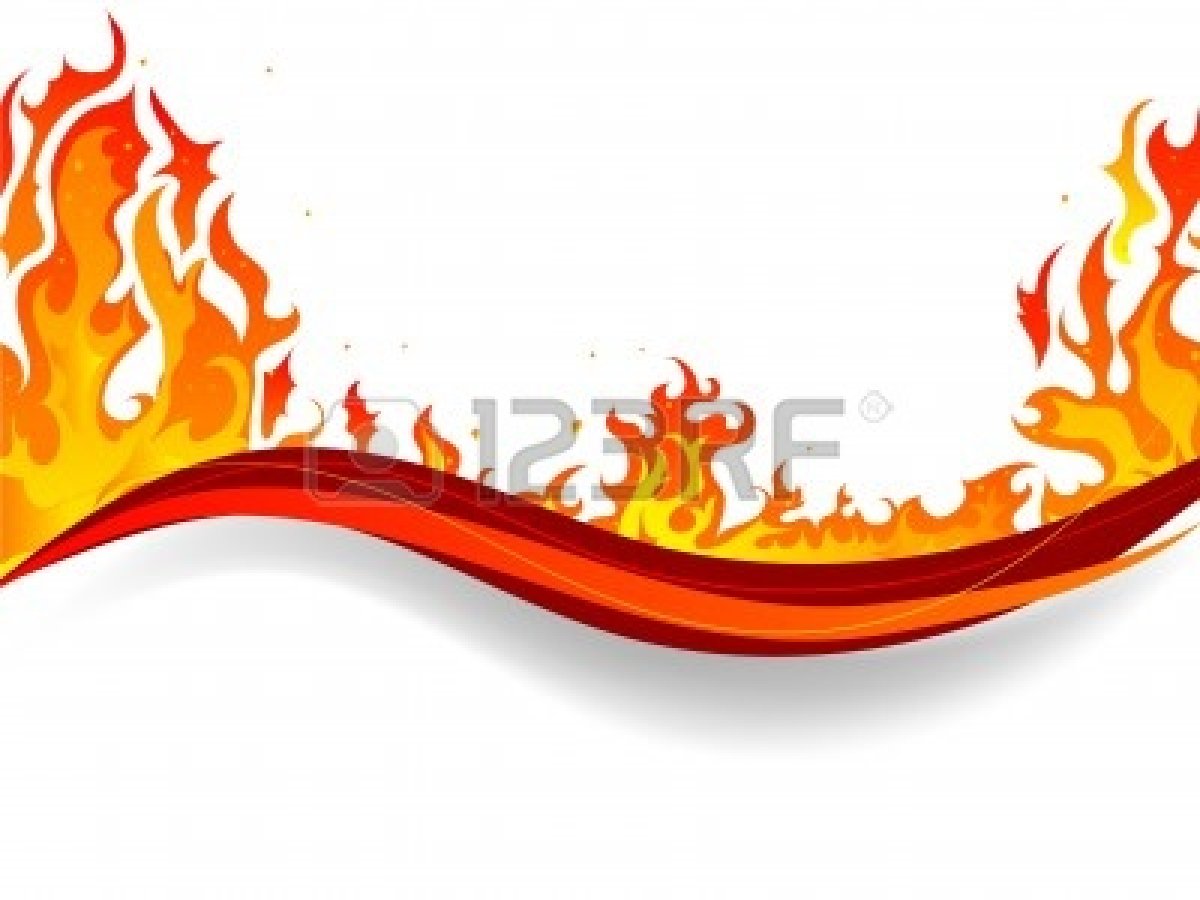 fire border with white background